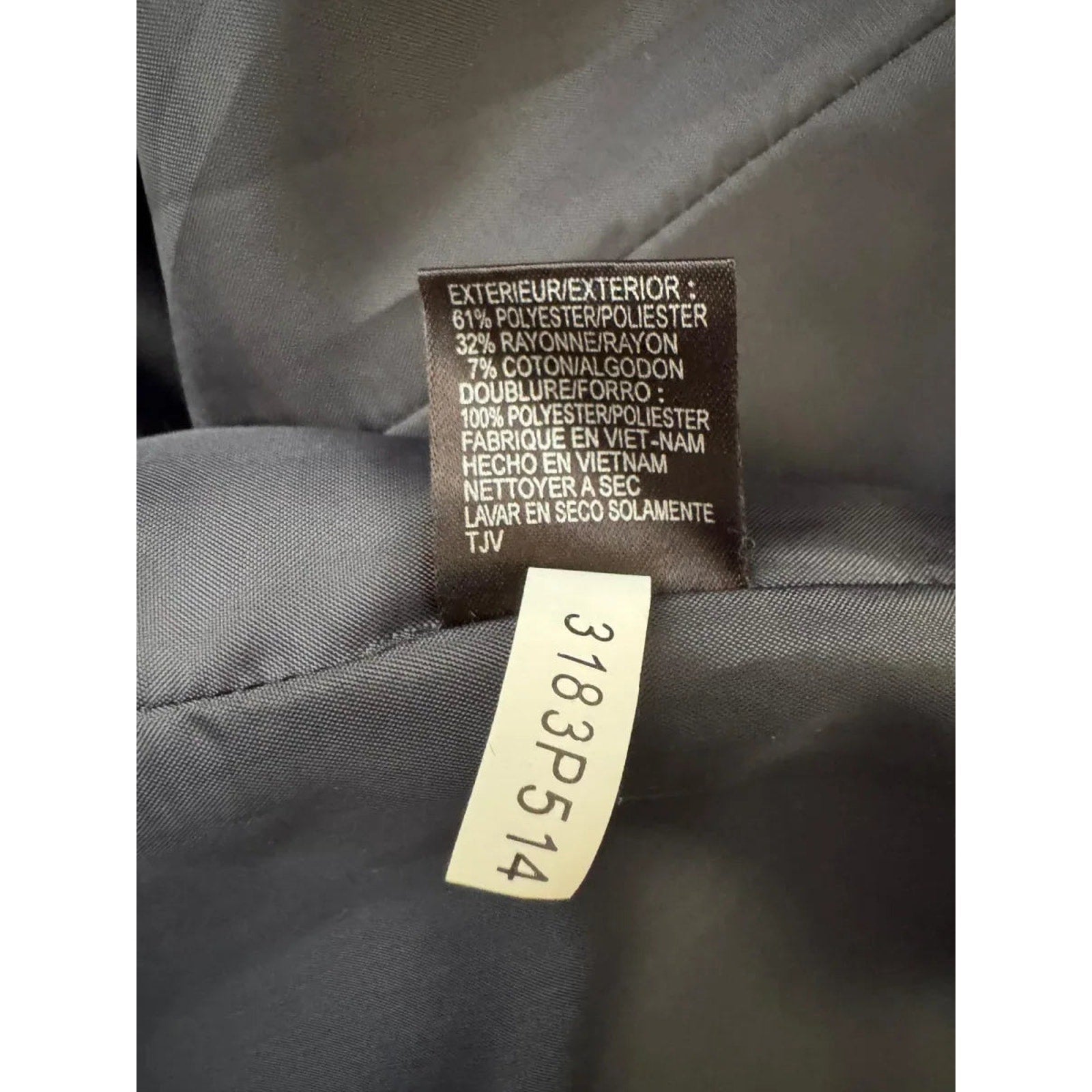 Tahari Arthur S. Levine Navy Tweed Petite Blazer