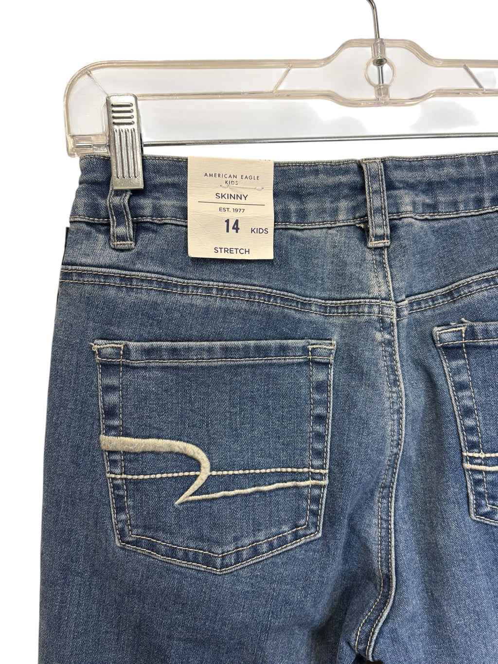 American Eagle Kids Skinny Jeans Medium Blue Side Stripe