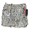YYA Large Paillette Sequin Mini Skirt Silver