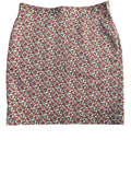 Brooks Brothers Ditsy Floral Linen Blend Pencil Skirt Cream