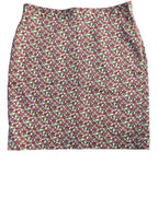 Brooks Brothers Ditsy Floral Linen Blend Pencil Skirt Cream