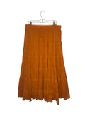 Ashley Stewart Orange Tiered Maxi Skirt Plus Size 14/16