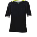 Ralph Lauren Boat Neck Puff Sleeve Top Black XS