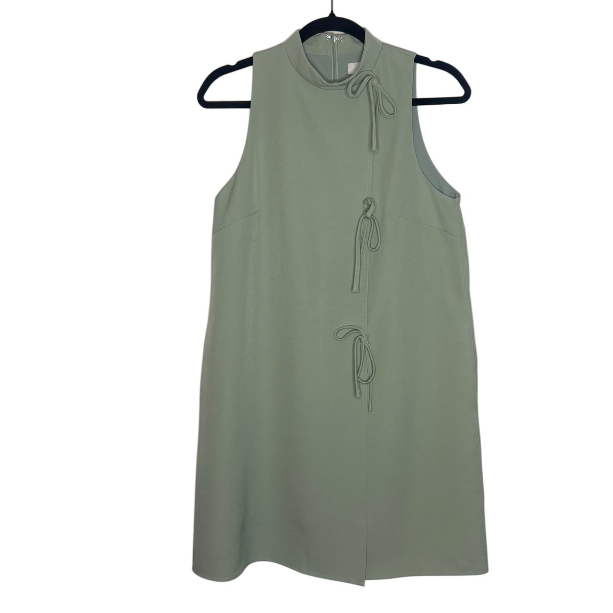 Love, Bonito Sage Green Mock Neck Sleeveless Mini Dress Size 6