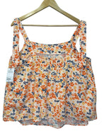 Sonoma Floral Tie-Strap Tank Top Peach Multi