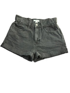 Forever 21 High-Rise Cuffed Black Denim Shorts