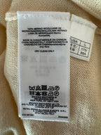 Brooks Brothers Merino Wool Short Sleeve Knit Top Cream