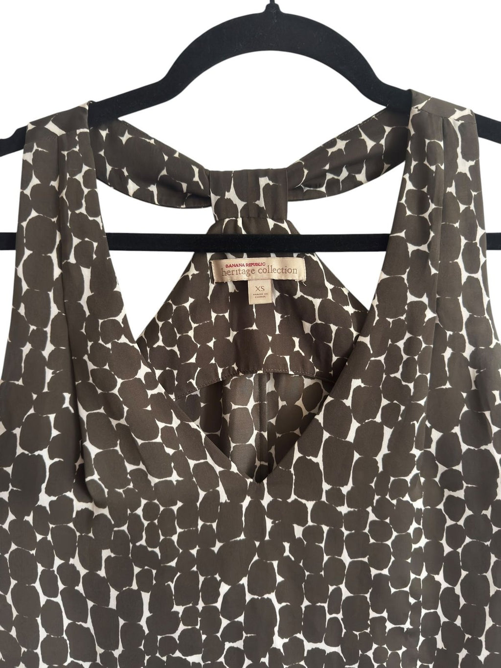 Banana Republic Heritage Printed Sleeveless Blouse Open Back