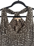 Banana Republic Heritage Printed Sleeveless Blouse Open Back