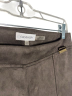 Calvin Klein Faux Suede Slim Leggings Dark Brown XS