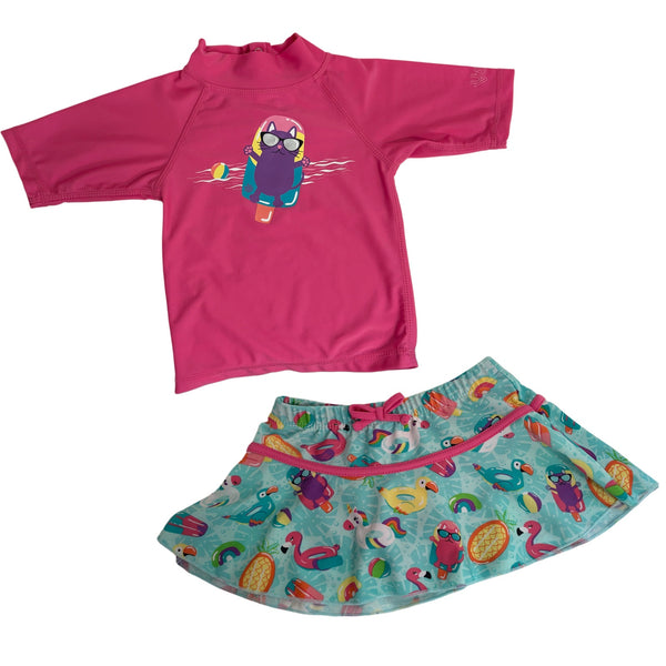 UV Skinz 2 piece child swim suite in size 2T
