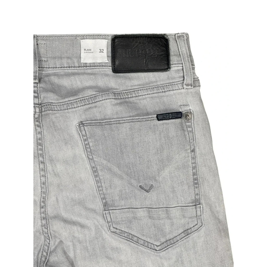 Hudson Blake Slim Straight Jeans Light Grey