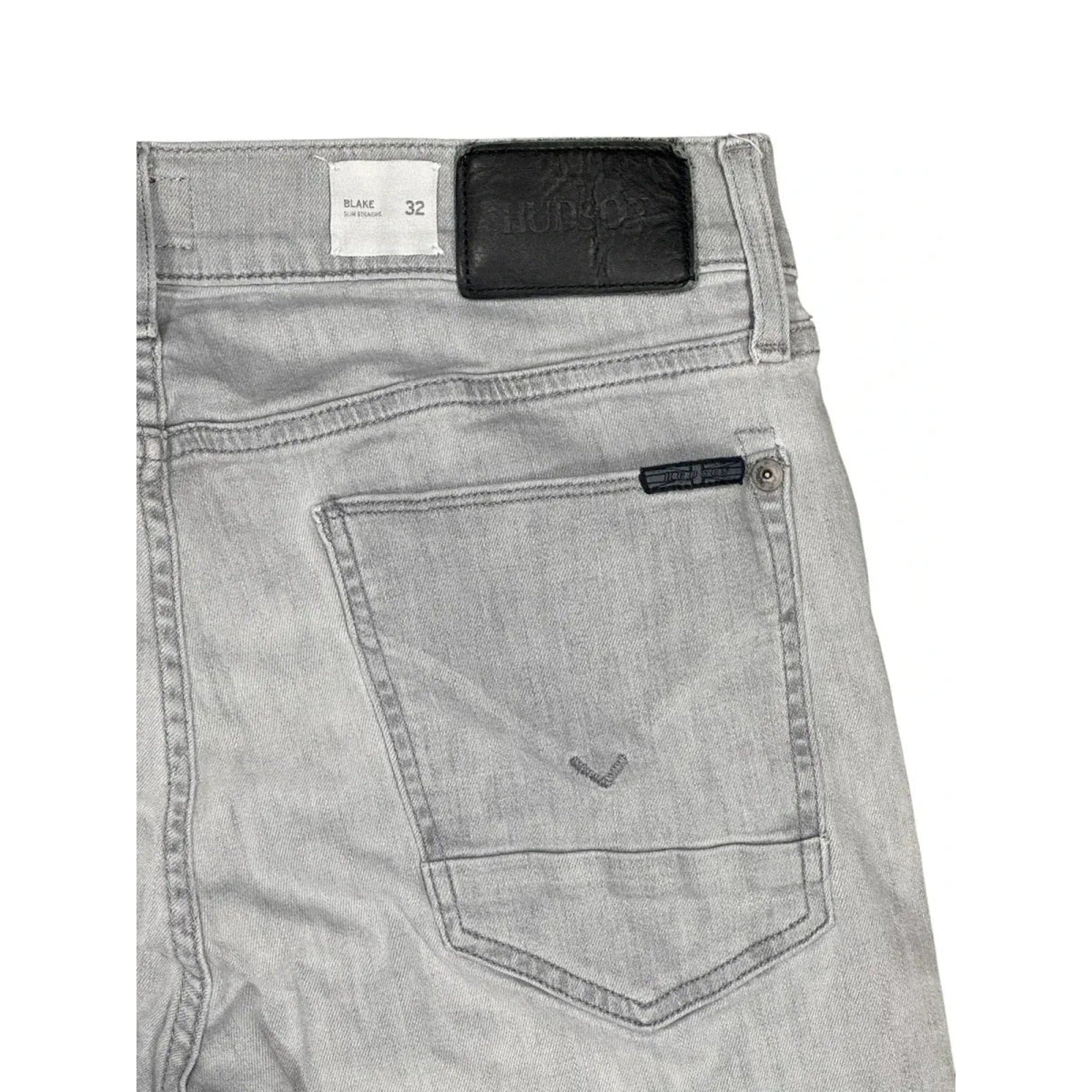 Hudson Blake Slim Straight Jeans Light Grey