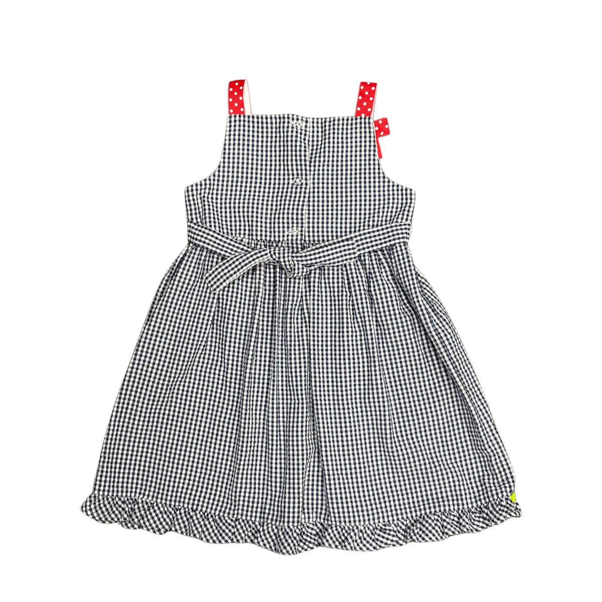 Emily Rose Navy Gingham Ladybug Appliqué Girls Dress Size 6