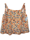 Sonoma Floral Tie-Strap Tank Top Peach Multi