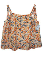 Sonoma Floral Tie-Strap Tank Top Peach Multi