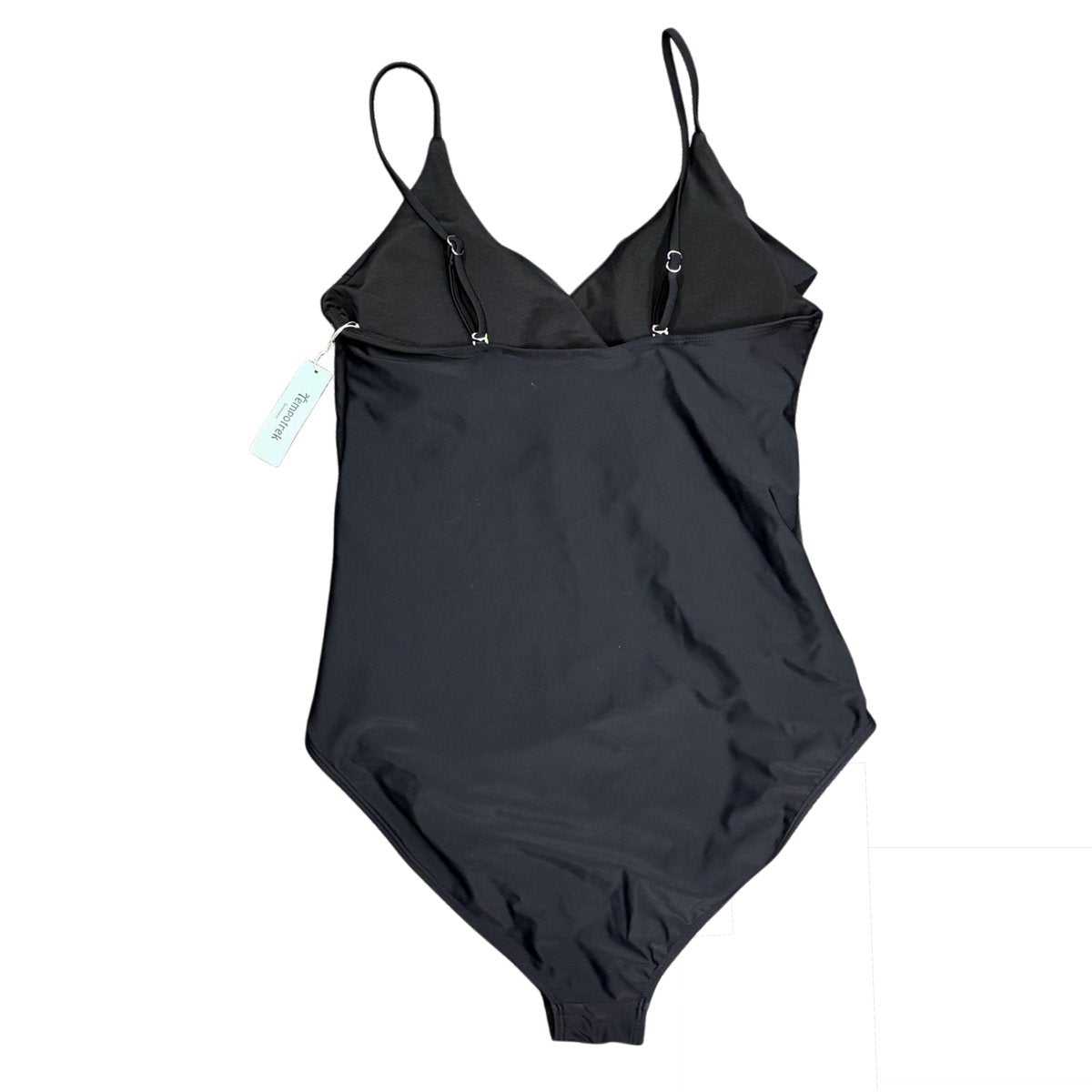 Tempotrek Black Ruffle V-Neck One-Piece Swimsuit M