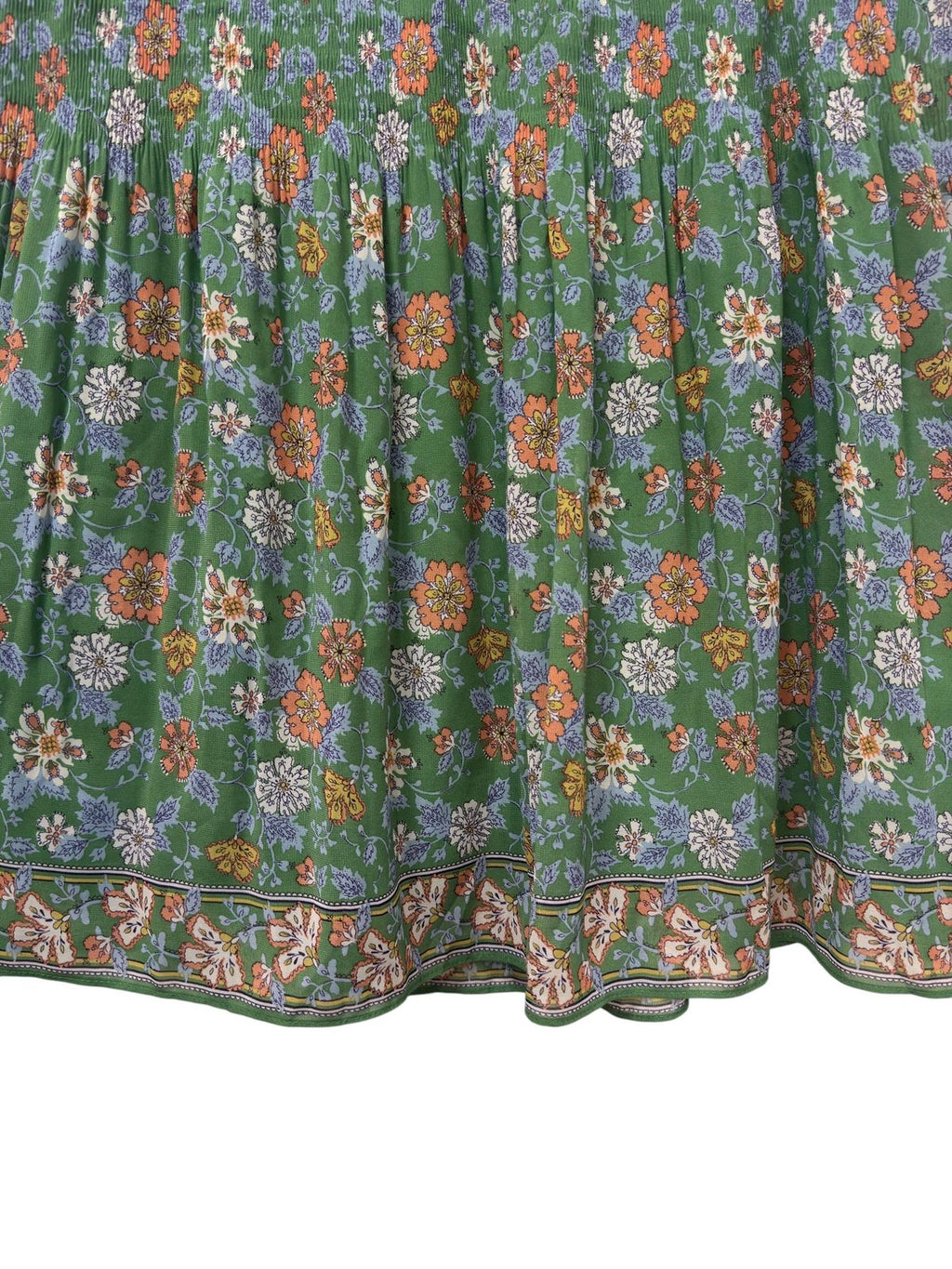 Max Studio Green Floral Print Mini Skirt XL