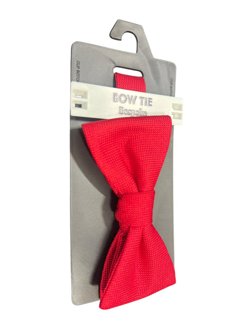 Bespoke Red Pre-Tied Bow Tie Clip-On