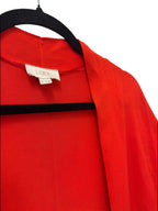 LOFT Open Front Cardigan Sweater Red Medium