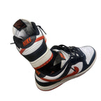 Nike Dunk Low White, Black and Dragon Red