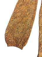 Leopard Print Chiffon Two-Piece Set Top and Pants