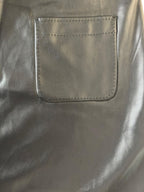 Black Faux Leather Sleeveless Mini Dress