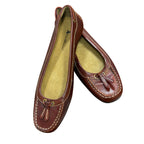 Eddie Bauer Leather Tassel Moccasin Driving Flat Brown
