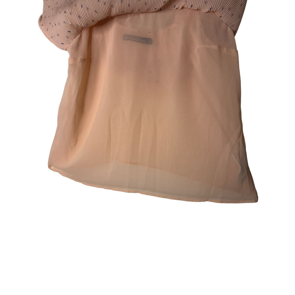 Abercrombie & Fitch Blush Pink Ditsy Floral Ribbed Peplum Top Size S