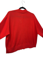 LOFT Open Front Cardigan Sweater Red Medium