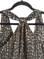 Banana Republic Heritage Printed Sleeveless Blouse Open Back