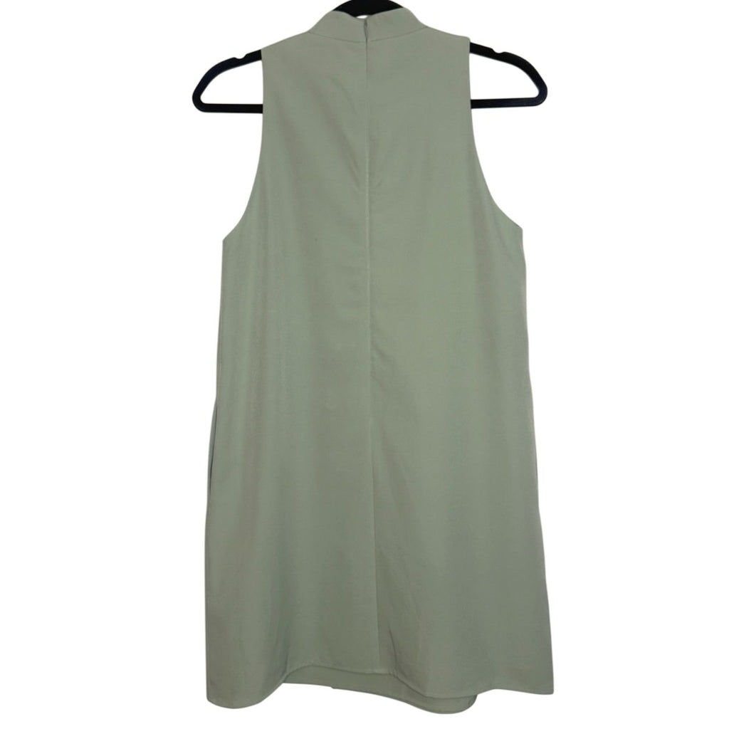 Love, Bonito Sage Green Mock Neck Sleeveless Mini Dress Size 6