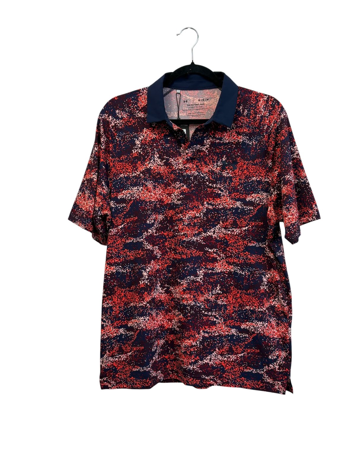 Under Armour UA Iso-Chill Printed Golf Polo Navy