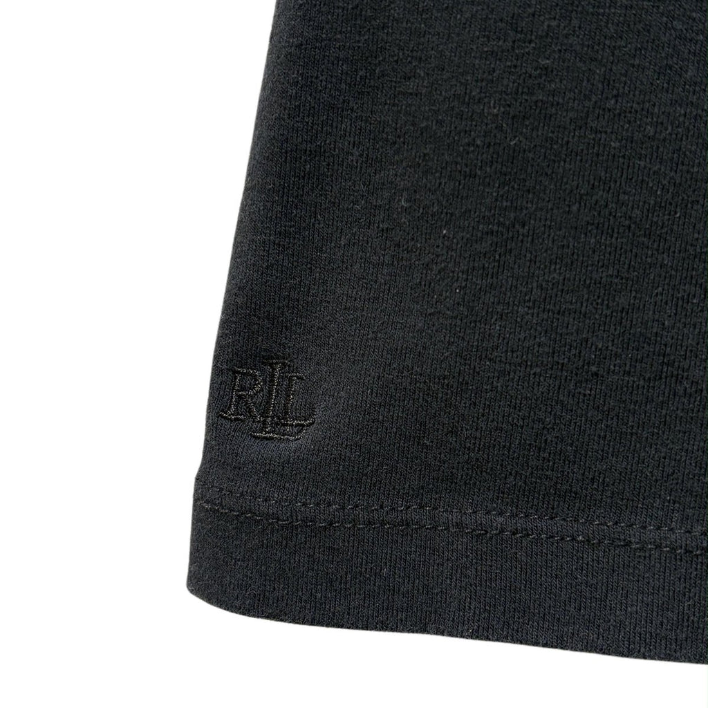 Ralph Lauren Boat Neck Puff Sleeve Top Black XS