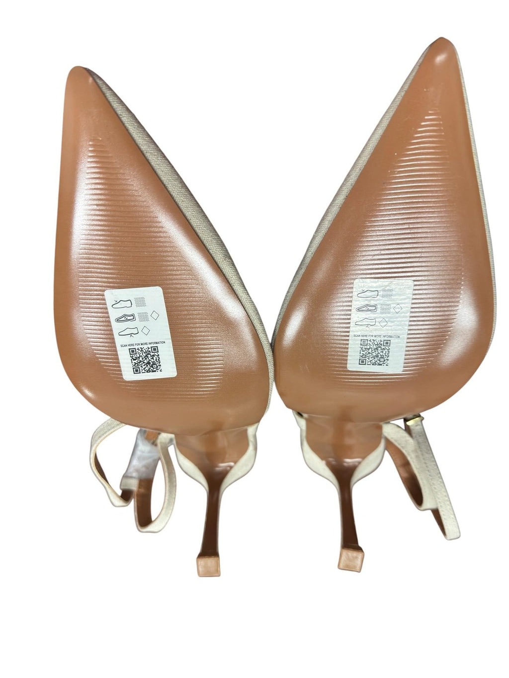 ASOS Design Pointed Toe Slingback Heel Cream Size 9