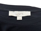 LOFT Ruffle Sleeve Black Top Size S