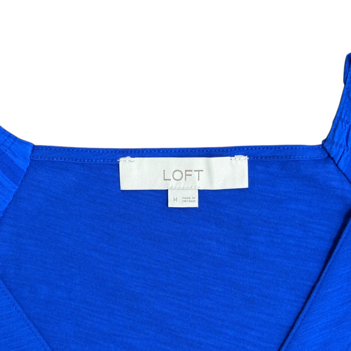 Loft Flutter Sleeve V-Neck Top Royal Blue