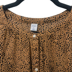Old Navy Animal Print Long Sleeve Button-Front Blouse XL
