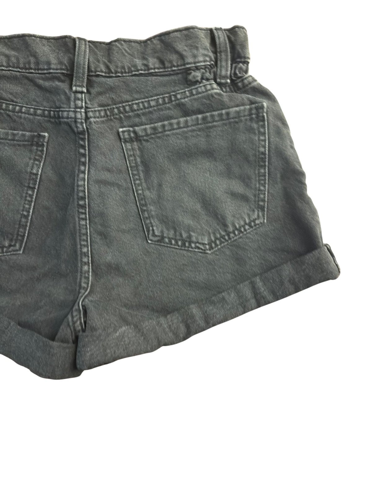 Forever 21 High-Rise Cuffed Black Denim Shorts