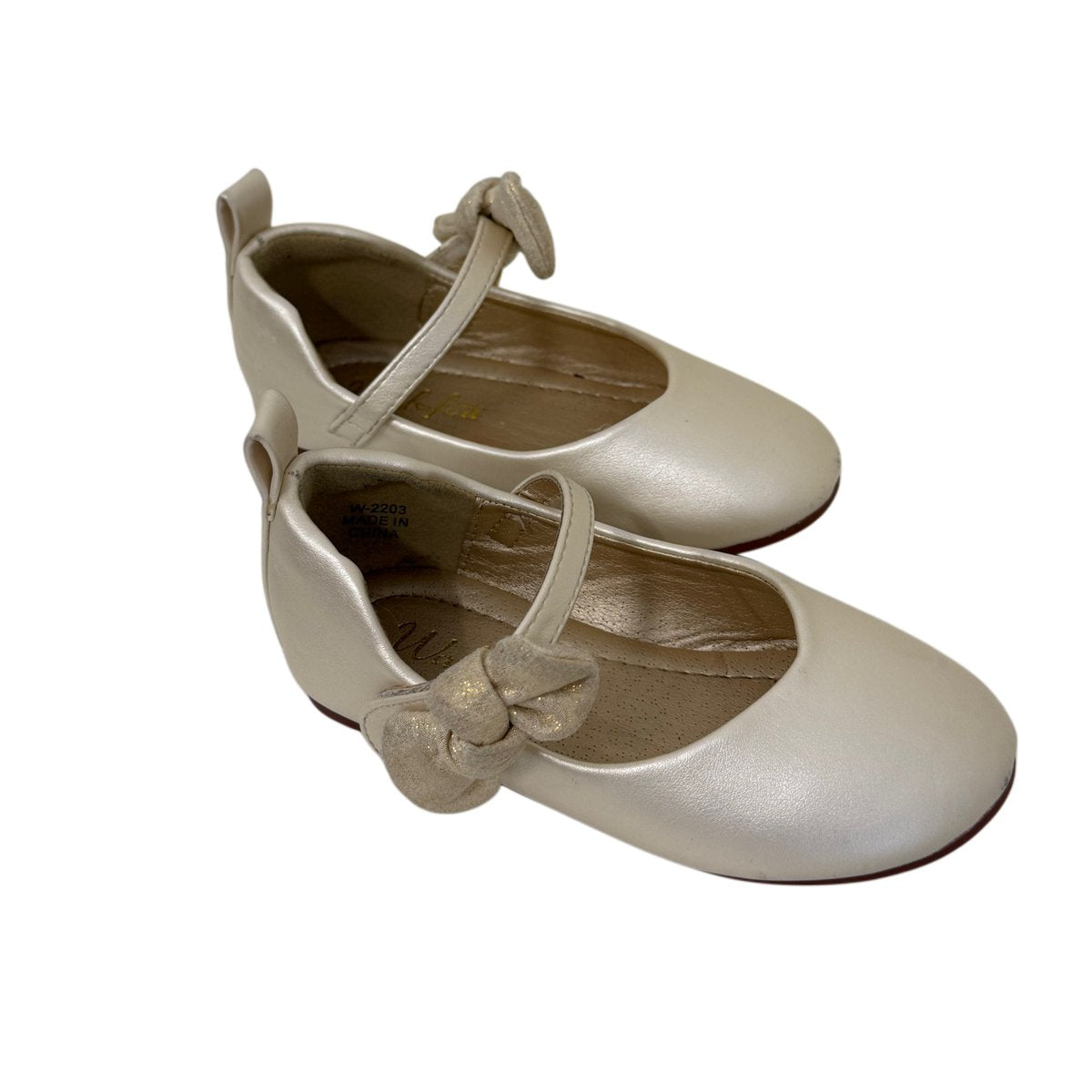 Mia Fosi Pearl Satin Mary Jane Ballet Flat Size 8