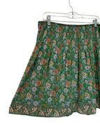 Max Studio Green Floral Print Mini Skirt XL