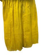 Mustard Yellow Eyelet Tiered Midi Skirt Boho