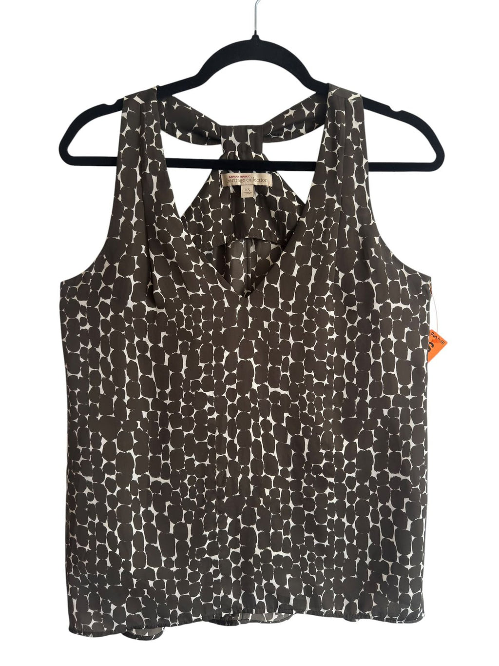 Banana Republic Heritage Printed Sleeveless Blouse Open Back