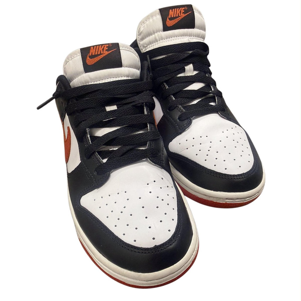 Nike Dunk Low White, Black and Dragon Red