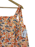 Sonoma Floral Tie-Strap Tank Top Peach Multi