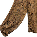 Old Navy Animal Print Long Sleeve Button-Front Blouse XL