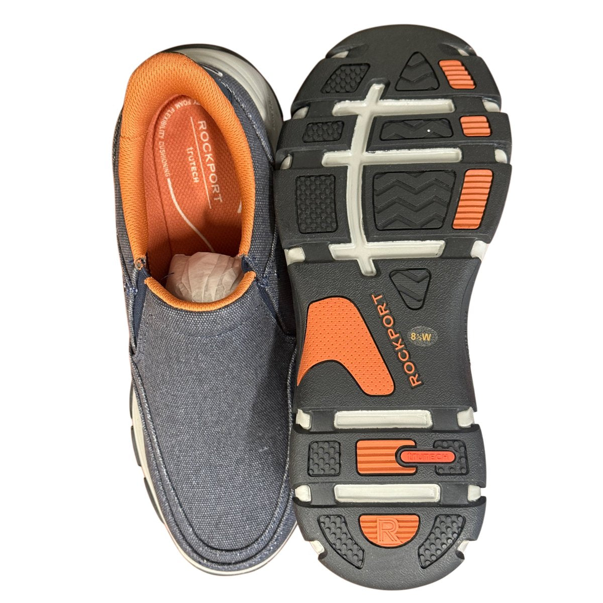 Rockport TruTech Slip-On Canvas Loafer Sneaker Navy