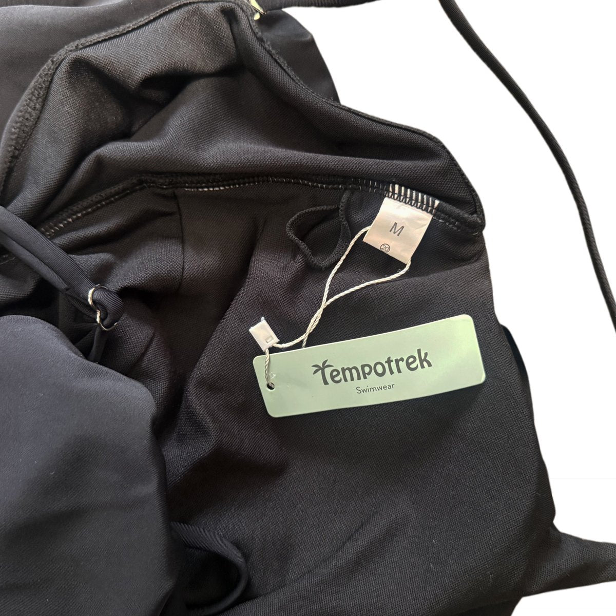 Tempotrek Black Ruffle V-Neck One-Piece Swimsuit M