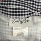 Emily Rose Navy Gingham Ladybug Appliqué Girls Dress Size 6