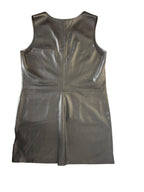 Black Faux Leather Sleeveless Mini Dress